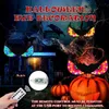 1 st halloween dekorationer blinkande skrämmande ögon ljus, hängande ögon fönsterbelysning med sugkopp, 50 LED -tänd ögonglob för inomhus utomhus halloween dekoration