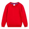 Pullover de Peach Autumn Cotton Children فضفاضة قميص عارضات من النوع الثقيل.