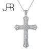 Colares Pingente Real Briliant S925 Sterling Silver Cross Religioso Punk Homens Mulheres Estilo Personalidade Pingente Colar Fine Jewelry Party Gift 231016