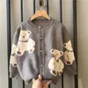 Cardigan Spring Autumn Fashion Jackets Children Cartoon Cardigan Knit Sweater Boys Clothes Kids Cute Baby Coats Outerwear Clothing 231017