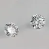 Erbjuda certifikattestet positivt ij färg rund briljant klipp 1ct 6 5mm vvs klarhet lab odlad moissanite diamant för örhänge1234z