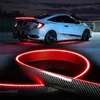 Car Tail Lights 1Pcs 120cm LED Spoiler Light For Car Universal Black Carbon Fiber Car Stop Signal Trunk Light Auto Rear Warning Tail Lights 12V Q231017