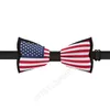 Papillon in poliestere con bandiera degli Stati Uniti Papillon per uomo Moda casual Cravatta da uomo Cravatta Abiti da festa di nozze Cravatta