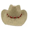 Wide Brim Hats Handmade Jazz Cowboy Hat Woven Straw Men's And Women's Outdoor Sunshade Beach