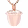 Chains ACORN Cremation Necklace For Human Pet Animal Ashes Stainless Steel Memorial Urn Keepsake Pendant Jewelry Women Kid240e