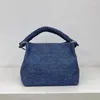 Sacs de soirée Denim pour femmes Sac à main de luxe et sac à main 2023 en Corée du Sud Casual Petite épaule Bandoulière Weave Top Poignée