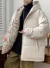 Мужские пуховые парки 2023, зимняя толстая теплая повседневная двусторонняя куртка, ветровка с капюшоном на молнии и подкладкой, термопальто размера плюс 8XL 231026