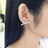 Bownot Lab Diamond Stud Earring 925 스털링 실버 보석 약혼 결혼식 이어링 여성 신부 파티 선물