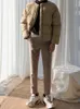 Parkas pour hommes hommes hiver épais chaud court ample veste décontractée pardessus haut Style coréen mode surdimensionné mâle Parka kaki 231017
