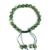 Bracelet en coton ajustable en jaspe impérial vert, 1 pièce, perles de 8mm, tendance, pour femme et homme, à porter quotidiennement, cadeau de noël