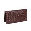 Porte-monnaie pour hommes, Version rigide, sac zéro, pince à billets, luxe Crocodile, portefeuille multi-cartes, 313g