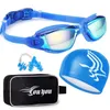 goggles Professionelle Schwimmbrille Anti-Fog UV-Schutz Verstellbare Schwimmbrille Männer Frauen Wasserdichte Silikon Schwimmbrille Poolbrille 231017