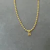 Pendentif Colliers Haute qualité européenne et américaine originale mode galvanoplastie 925 perles en argent chaîne serrure collier 14 K or bijoux cadeau 231017