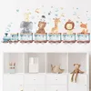 Wall Stickers Nordic Cartoon Animals for Kids Rooms Girls Boys Baby Room Decoration Giraffe Elephant Train Birds Star Wallpaper 231017