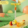 Bikes Ride-Ons LazyChild enfant Scooter 1-12 ans pliant brillant Balance vélo hauteur réglable planche à roulettes 2in1 bébé poussette enfant Scooter Q231017