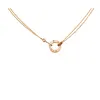 CARTER LOVE ketting 18K Diamond Rose goud Nieuw in luxe fijne sieraden ketting voor dames hanger Gold Heart Designer merk