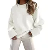 Women's Sweaters Oversized For Women Crewneck Long Sleeve Fuzzy Knit Warm Pullover Sweater