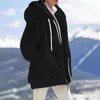 Frauen Hoodies Winter Mode Mantel Lässig Mit Kapuze Zipper Damen Kleidung Kaschmir Herbst Frauen Fleece Jacke Einfarbig Mäntel