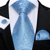 Stropdassen Rood Groen Roze Blauw Paisley Luxe zijden stropdassen voor mannen met zakdoek Manchetknopen Stropdasketting Zakelijk Feestaccessoires Cadeau 231013