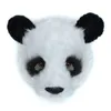 Impreza dostarcza Halloween Cosplay Panda Mask Plush Animal Half Face Rola Rola PROM MĘŻCZYZNA KOBIETA RAVE COSTMUM MASQUE MASQUE