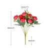 Tendances chaudes Bouquet de bourgeons de thé d'hortensia en soie artificielle Mini bouquet de fleurs pour les cadeaux de mariage Cadeaux de la Saint-Valentin Style INS Blanc Rose Rouge Orange Bouquet de mariée