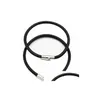 Charm Bracelets 10Pcs/Lot Fashion Mens Stainless Steel Clasp Black Real Leather Charms Bracelets Gift Diy Jewelry Bracelets Dhahw