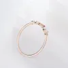 Högkvalitativ Opal Stone Colorful Cubic Zircon Ring for Women Rose Gold Color Unique Design235w