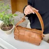 Walte Commuter South Crowd Korean Sense Underarm Western Bag Advanced Women Small Fashion Pu Plaid Handbag One Shoulder Woven Women