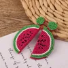 Dangle Earrings Pastoral Handicraft Summer Fruit Watermelon Lemon Dragon Premium Bohemian Rice Pearl