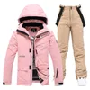 Other Sporting Good s Winter Snow Suit Sets Snowboarding Clothing Skiing Costume 10k Waterproof Windproof Ice Coat Jackets and Strap Pants 231017