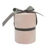 Gift Wrap 1pc runda sammet Box Florist Hat Boxar Pen Holder Desk Organizer Candy Chocolate Cookies Packing For Wedding Xmas