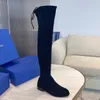 Bottes de créateur à talons pour femmes, cuissardes hautes, chaussures en Faux daim extensible de haute qualité, Stuart Avenue City Boot Weitzman