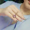 Pendant Necklaces Fine Jewelry Real Pure 18 K Rose Gold 100 Natural Kunzite 34ct Gemstone Diamonds Neckalces for Women 231017