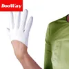 Five Fingers Gloves DooWay Patent Leather Super Short GLOVES Wet look 5" 13CM White Party Outdoor Sexy Driving Uniform Matching Finger Glove 231016