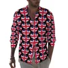 Men's Casual Shirts British Flag Street Shirt Male United Kingdom Spring Retro Blouses Long Sleeve Printed Oversized Clothes