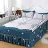 Bed Skirt 3Pcs Bed Sheet Lace Skirt Elastic Fitted Double Bedspread With Pillowcases Mattress Cover Bedding Set Elastic King Size Bedsheet 231013