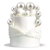 Cake Tools 12 Stück Ballon-Topper, runde silberne Kugeln, Cupcake-Topper, Dekoration für Geburtstag, Hochzeit, Abschlussfeier