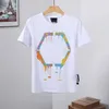 Män designer pp skalle diamant t shirt kort ärmdollar brunt björn märke tee o-hals högkvalitativ skallar tshirt tees topps 011316l