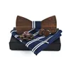 Bow Ties Men Gensh Party Bubble Wood Wood Bow Tie Cravat Wood Cufflinks Bowtie Flower Brouches Striped Clankerchief Square Square 231013