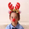 Christmas Hair Band Deer Horn Headwear Deer Horn Red Nose Headband Children's Dress Shooting Props