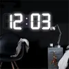 Väggklockor 3D LED Digital Alarm Clock Table Alarm Clock Manuellt Auto Justera ljusstyrka Lätt att läsa på natten perfekt för heminredning 231017