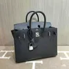 Çantalar çanta orijinal çanta ağacı lüks 25 çanta siyah gümüş toka epsom deri ile logo