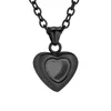 Pendant Necklaces Small Heart Cremation Jewelry Urn Necklace For Ashes Glass Locket Human/Pet