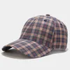 Cappelli a tesa larga Berretto mimetico per esterni Pesca Caccia Escursionismo Basket Cappello snapback Plaid Maglia da uomo piegata