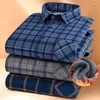 Мужские повседневные рубашки, 12 цветов, зимняя бархатная утепленная рубашка с длинными рукавами, двусторонняя клетчатая универсальная теплая мужская одежда