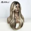 الدانتيل الاصطناعي الدانتيل الأمامي 26 "مستقيم Ombre Lace Cosplay جزء شقراء للنساء الدانتيل الدانتيل الاصطناعية 231016