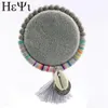 Bangle Fashion Kleurrijke Natuursteen Handgemaakte Armband Met Kwasten Hanger Shell Juweel Girl1310j