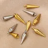 Charms 10pcs Stainless Steel Gold-plated Cone Pendants For DIY Earrings Necklace Craft Parts Jewelry Making Supplies Wholesale