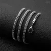 Chaînes 2mm 3mm en acier inoxydable chaîne creuse chaîne punk collier femmes colliers de lien de cou pour hommes sur le cou 50cm