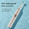 Toothbrush Electric with Battery for Adult Soft Bristle Waterproof Oral Hygiene Teeth Whitening Replacement Brush Heads Set 231017